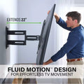 SANUS Advanced Full-Motion 4D + Shift TV Wall Mount 32"-65" - official product image