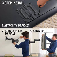 SANUS Advanced Full-Motion 4D + Shift TV Wall Mount 19"-43" - official product image