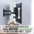 SANUS Advanced Full-Motion 4D + Shift TV Wall Mount 19"-43" - official product image