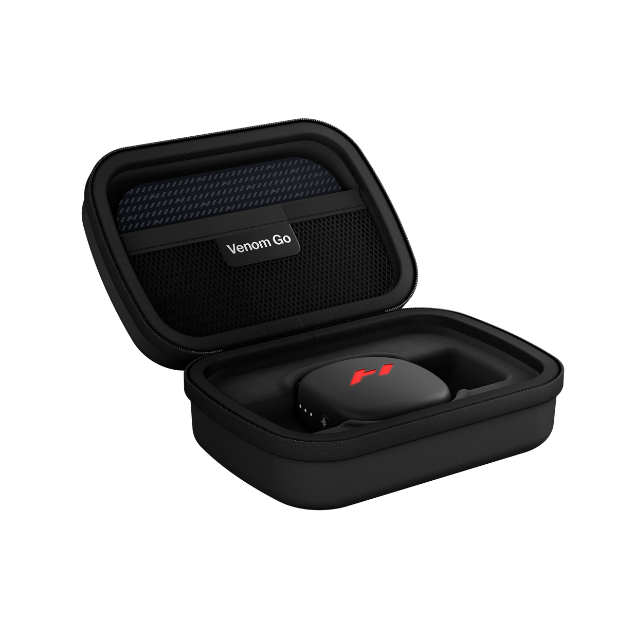 Hyperice Venom Go Carry Case open with fitted storage