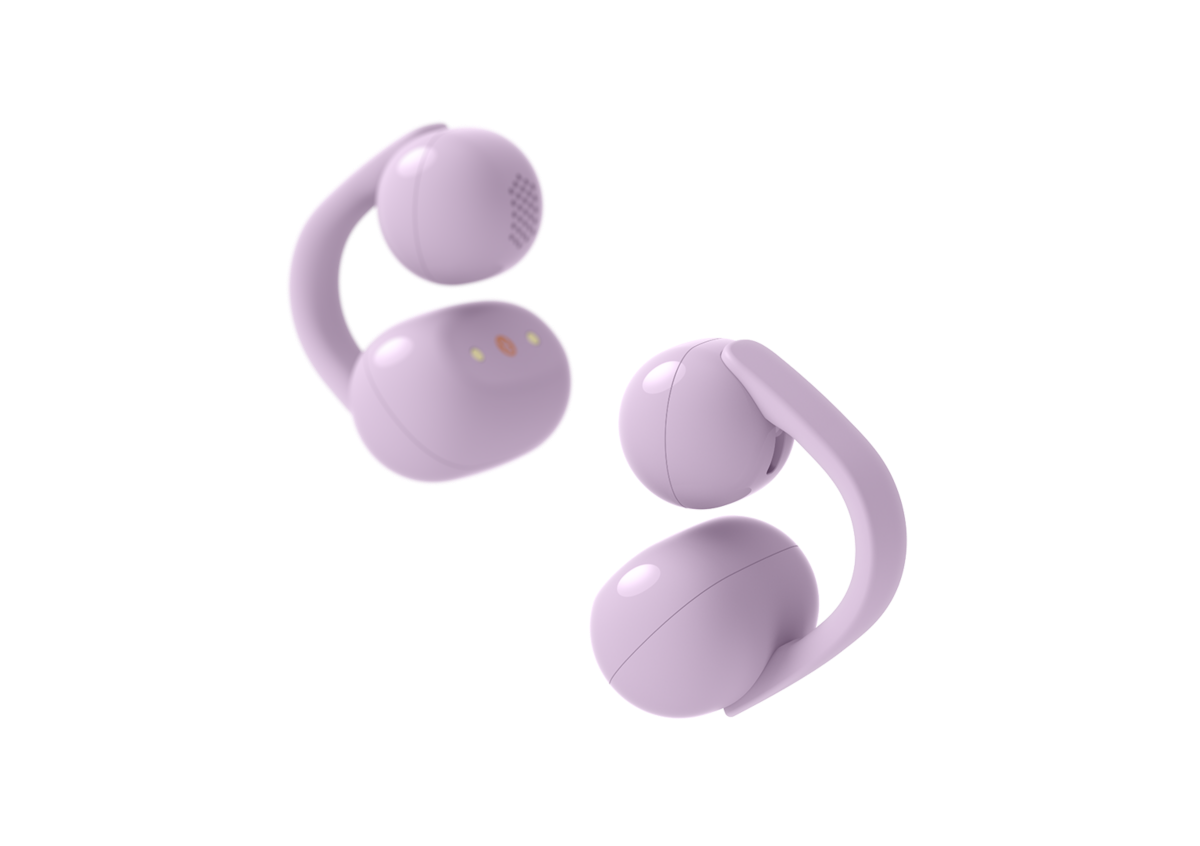 Sony LinkBuds Clip Open-Ear True Wireless Earphones - Lavender - product view