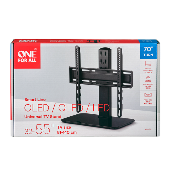 One For All Pedestal Stand – 32-55", Swivel & Height Adjustable