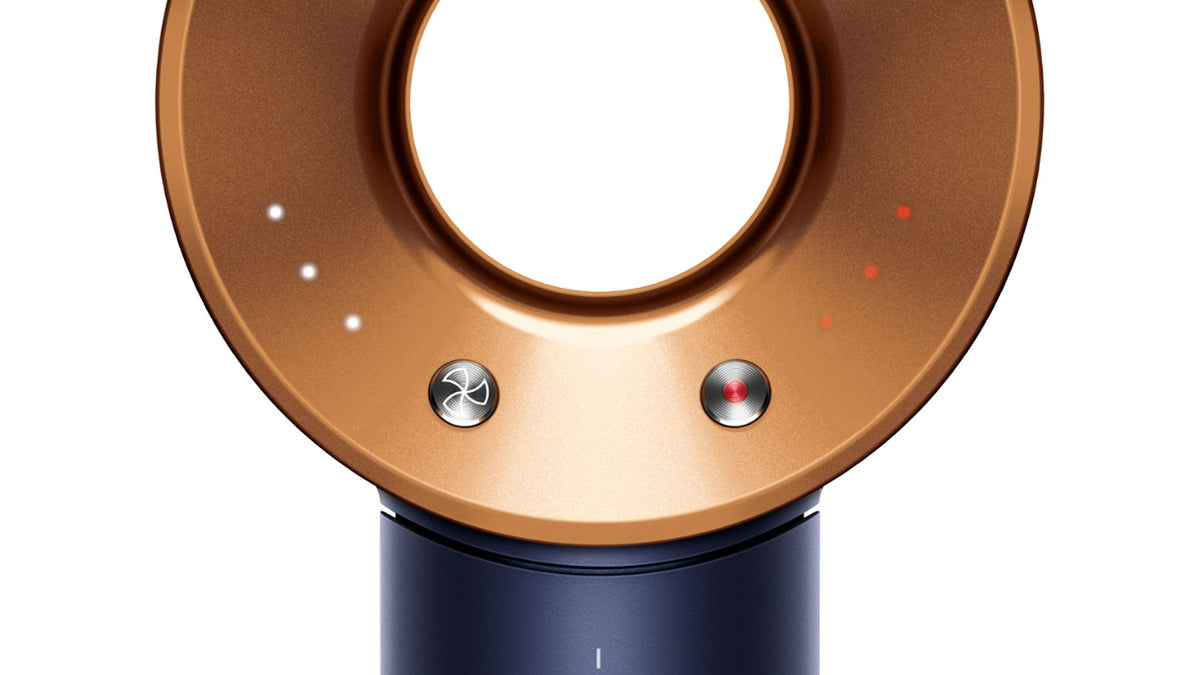 Dyson Supersonic Curly+Coily Hair Dryer - Prussian Blue/Rich Copper - rear controls close-up