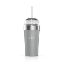 Ninja SLUSHi insulated bubble cup with lid and straw in Grey, studio product shot