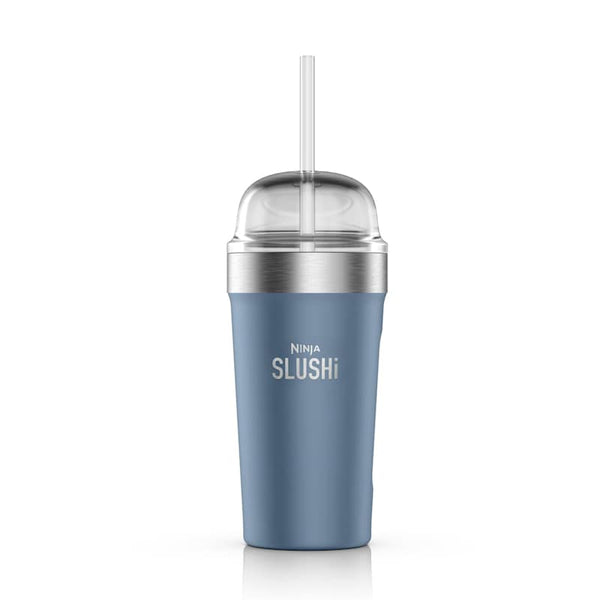 Ninja SLUSHi insulated bubble cup in Denim Blue with bubble lid and straw