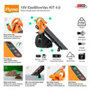 Flymo 18V EasiBlowVac KIT 4.0 | 9707657-01 Flymo Garden Accessories Euronics Ireland