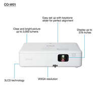Epson CO-W01 WXGA 3LCD Projector | V11HA86040