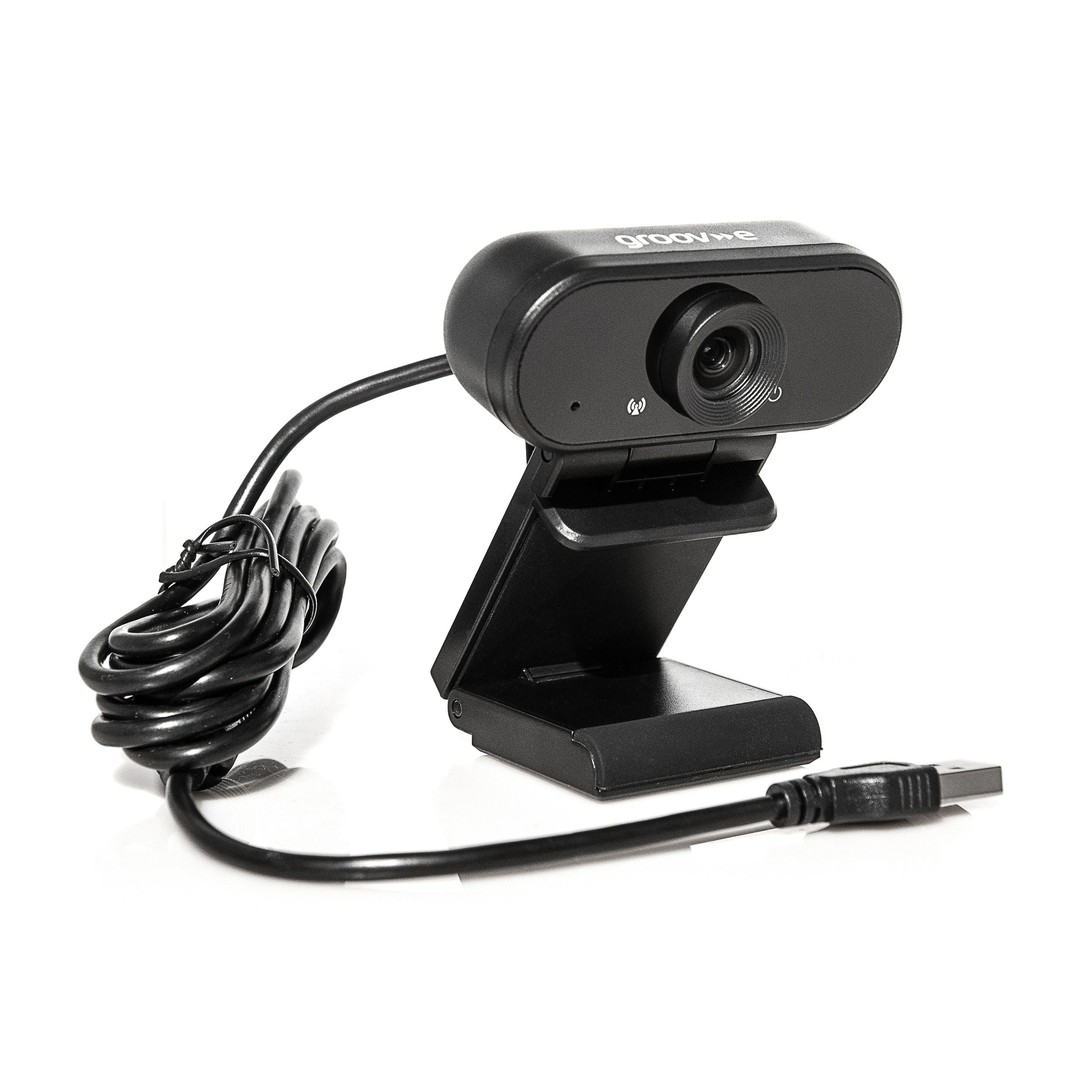 Groov-e 1080p Webcam with Privacy Cover Black - official product image