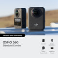 DJI Osmo 360 8K 360° Camera Standard Combo - Standard Combo contents