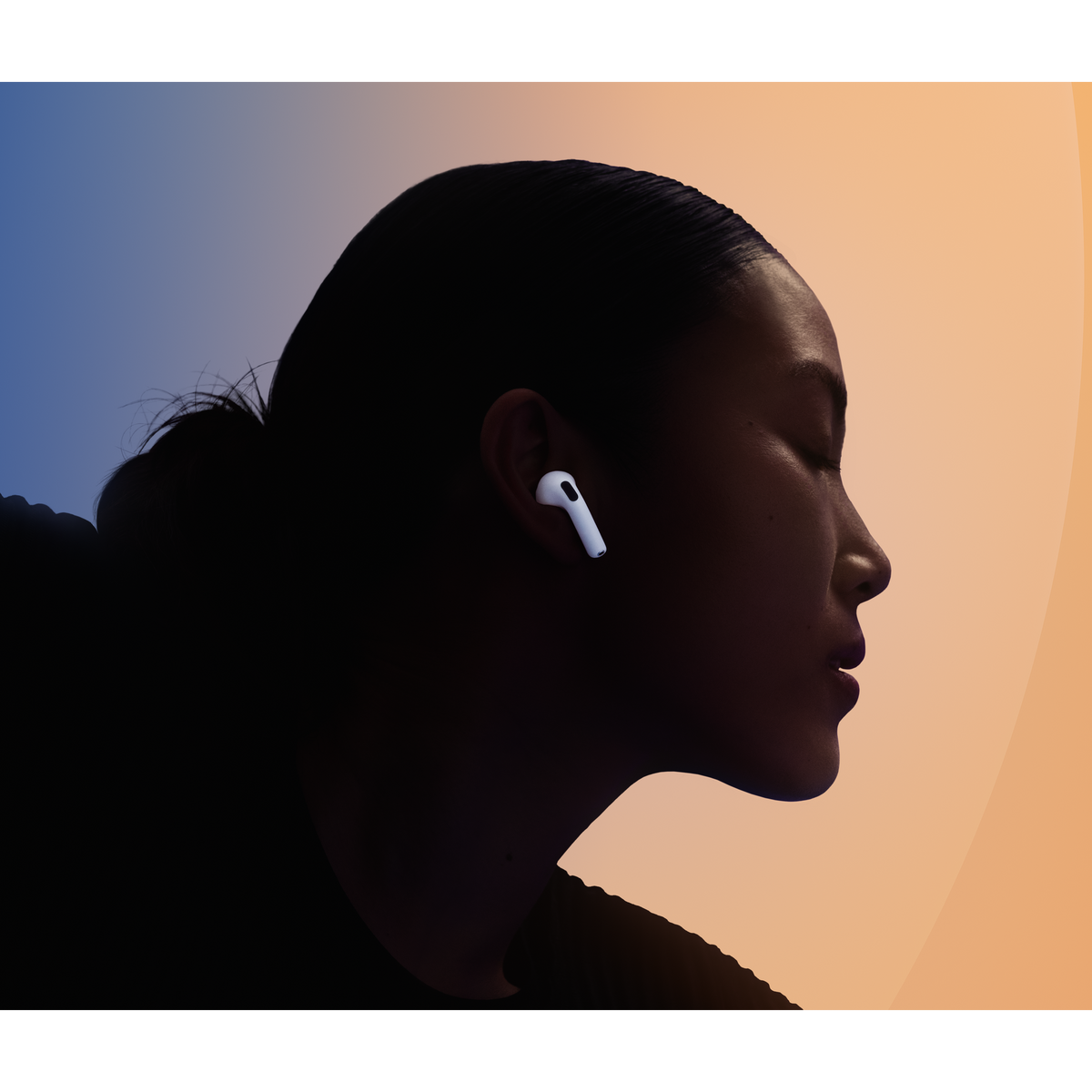 Apple AirPods 5 Wireless Earbuds with USB-C Charging Case - White - in use