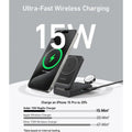 Anker MagGo Wireless Charging Station 15W Foldable 3-in-1 Bundle Cable and Charger | B2557211 Anker Euronics Ireland