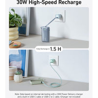 Anker Nano Power Bank 30W Built-In USB-C Cable Blue | A1259H31 Anker Euronics Ireland