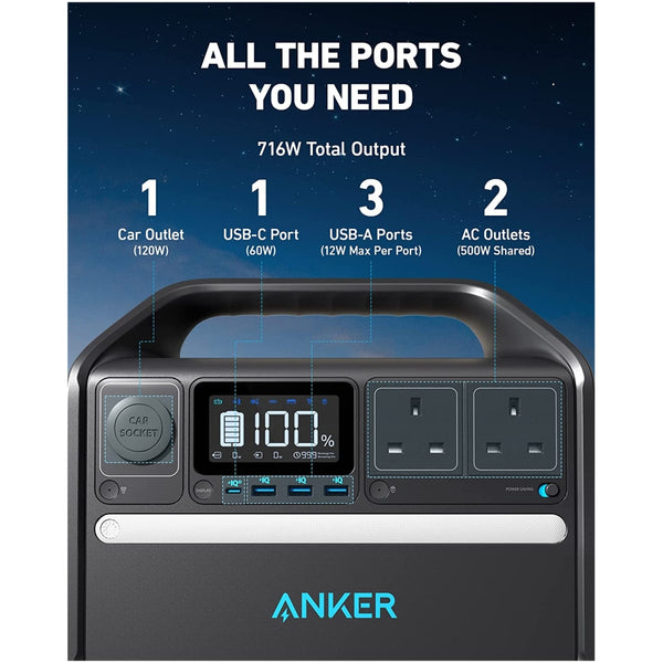 Anker PowerHouse 535 Portable Power Station 512Wh | A1751211