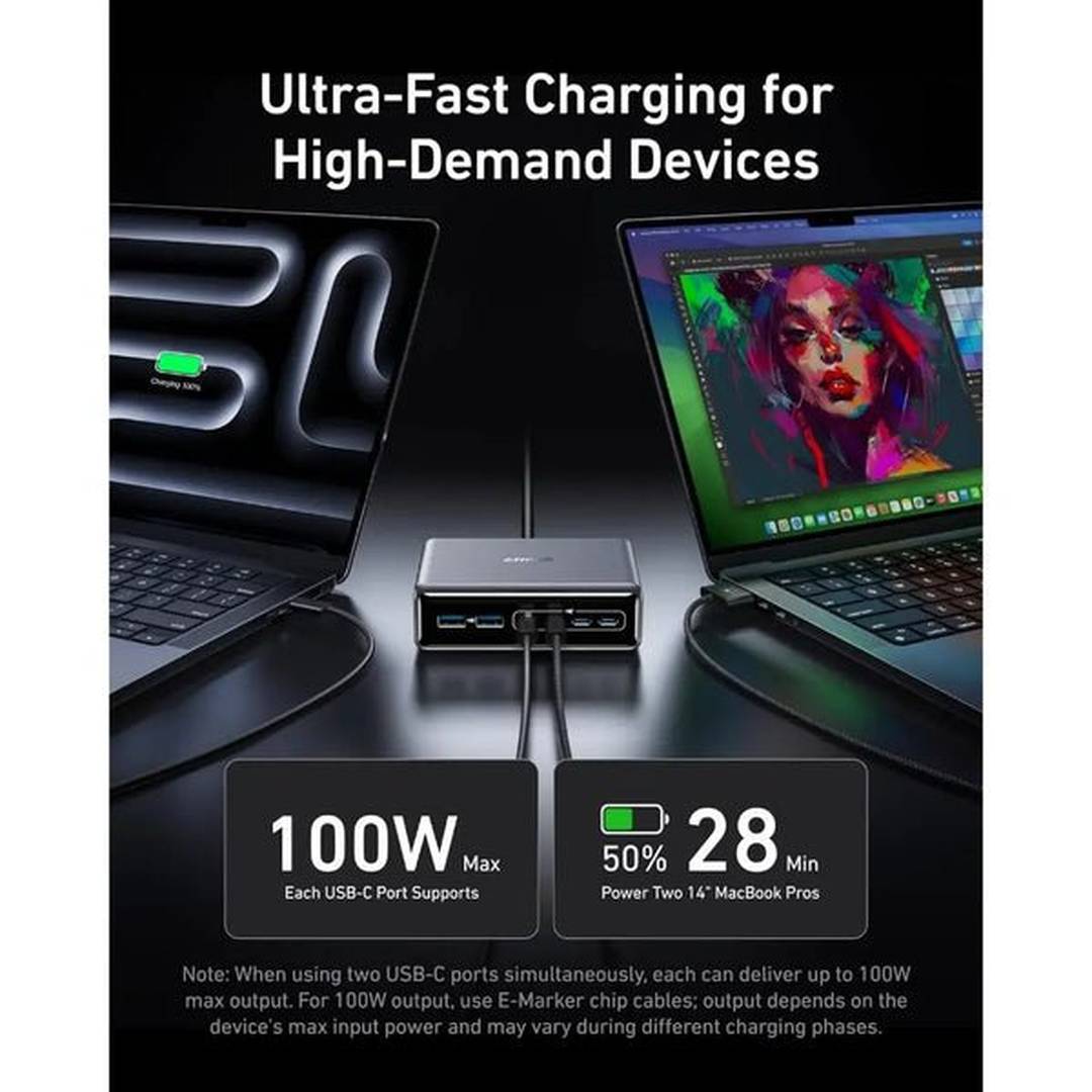 Anker Prime Charger 200W 6 Ports GaN Silver | A2683241 Anker Euronics Ireland