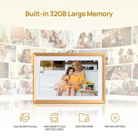 Arzopa D10 10.1" Digital Photo Frame Champagne Gold | Touch Screen Smart Display