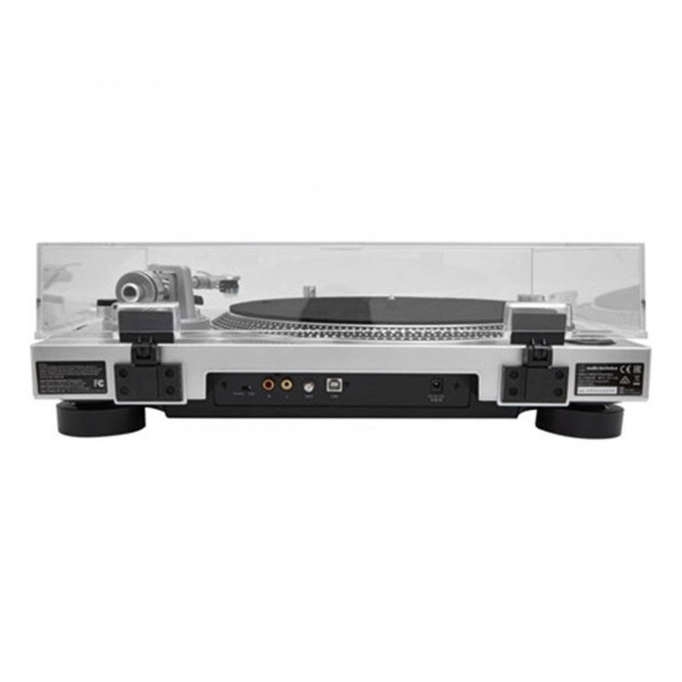 Audio-Technica AT-LP120XUSB silver turntable rear connections
