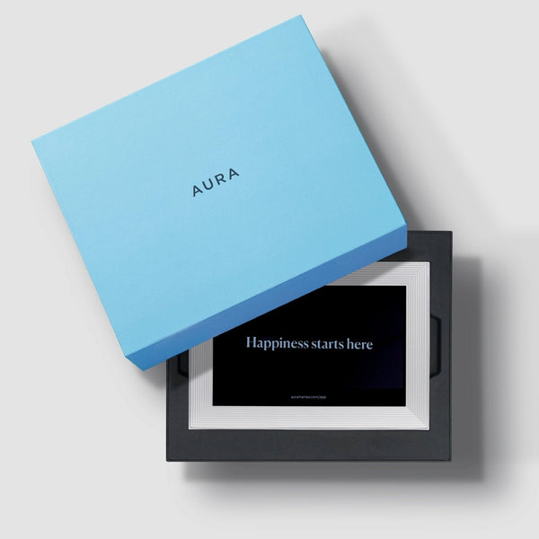 AURA Carver 10.1" WiFi Digital Photo Frame - Seasalt | UKA900-WHT Aura Digital Photo Frame Euronics Ireland