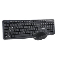 Groov-e Wireless Full-Size Keyboard and Mouse Set Black - official product image