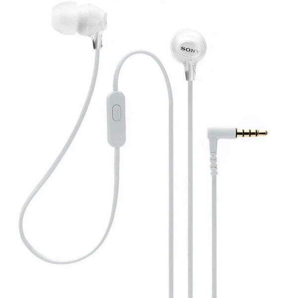 Sony MDR-EX15AP Wired In-Ear Earphones with Microphone - White - alternate product view
