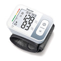 Beurer BC 28 wrist blood pressure monitor, White — angled view with wrist strap