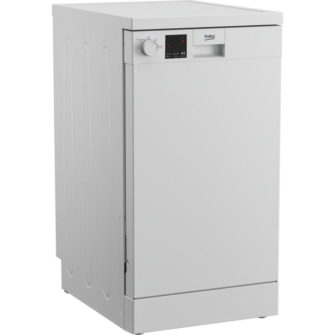 Beko 10 Place Freestanding Slimline 45cm Dishwasher | DVS04X20W Beko Dishwasher Euronics Ireland