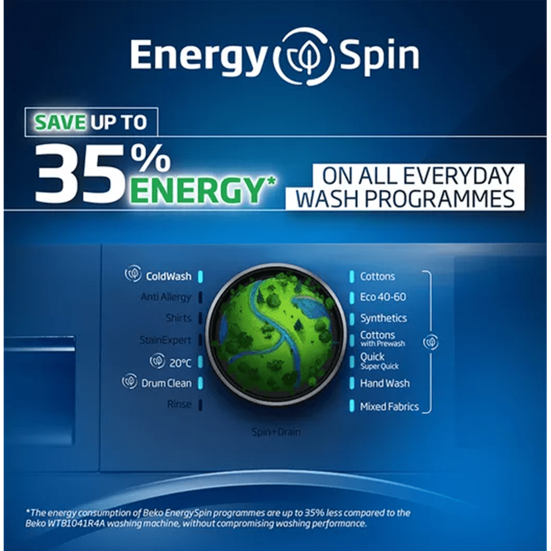 Beko 10kg 1400rpm Washing Machine with EnergySpin | B3W31041W Beko Washing Machine Euronics Ireland