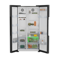 Beko Freestanding American Style Fridge Freezer with NeoFrost™ Black Steel | ASL1442VPZ Beko American Fridge Freezer Euronics Ireland