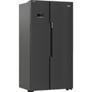 Beko Freestanding American Style Fridge Freezer with NeoFrost™ Black Steel | ASL1442VPZ Beko American Fridge Freezer Euronics Ireland