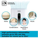 Black & Decker H6000 20L Dehumidifier | BXEH60004GB Black and Decker Dehumidifier Euronics Ireland