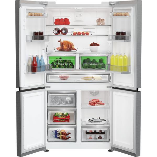 Blomberg 4 Door Fridge Freezer with VitaminCare+ Stainless Steel | KQD114VPX Blomberg American Fridge Freezer Euronics Ireland