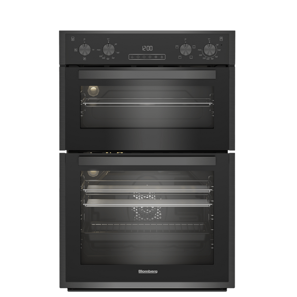 Blomberg 90cm Built-in Fan Double Oven Dark Steel | RODN9202DX Blomberg Oven Euronics Ireland