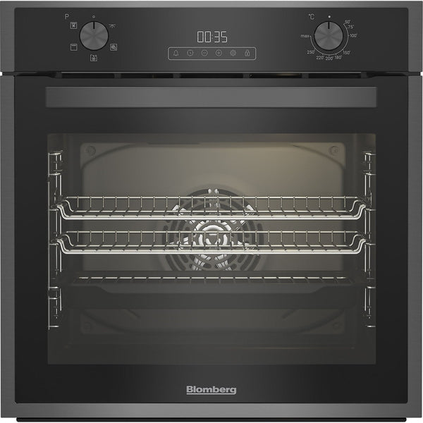 Blomberg Single Fan Oven 72L Capacity Dark Steel | ROEN9202DX Blomberg Oven Euronics Ireland