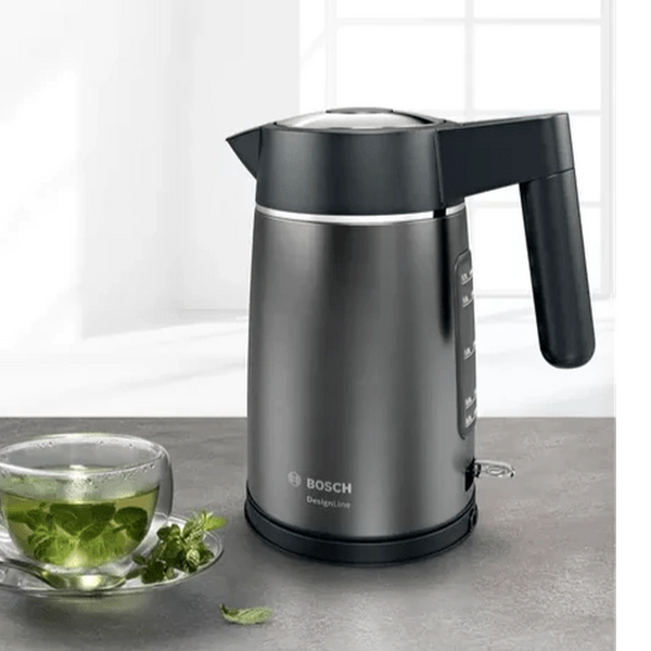 Bosch DesignLine 1.7L Graphite Kettle | TWK5P475GB Bosch Kettle Euronics Ireland