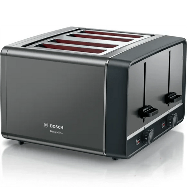 Bosch DesignLine Graphite 4 Slice Toaster | TAT5P445GB Bosch Toaster Euronics Ireland