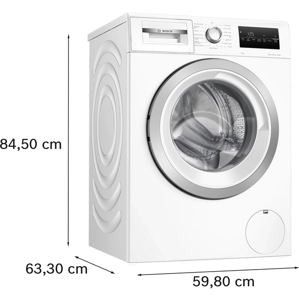 Bosch Series 4 Washing machine, Front Loader 9kg 1400 rpm - White | WAN28259GB Bosch Washing Machine Euronics Ireland