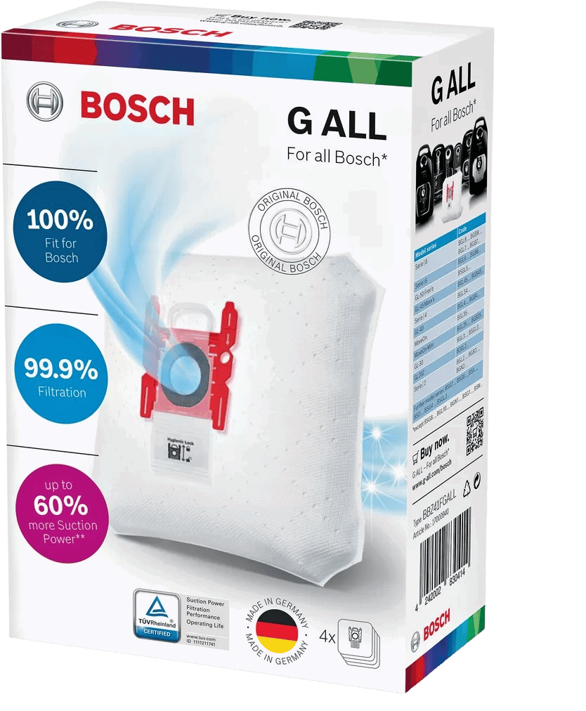 Bosch Type G Vacuum Cleaner Bags – 4 Pack | BTYPG