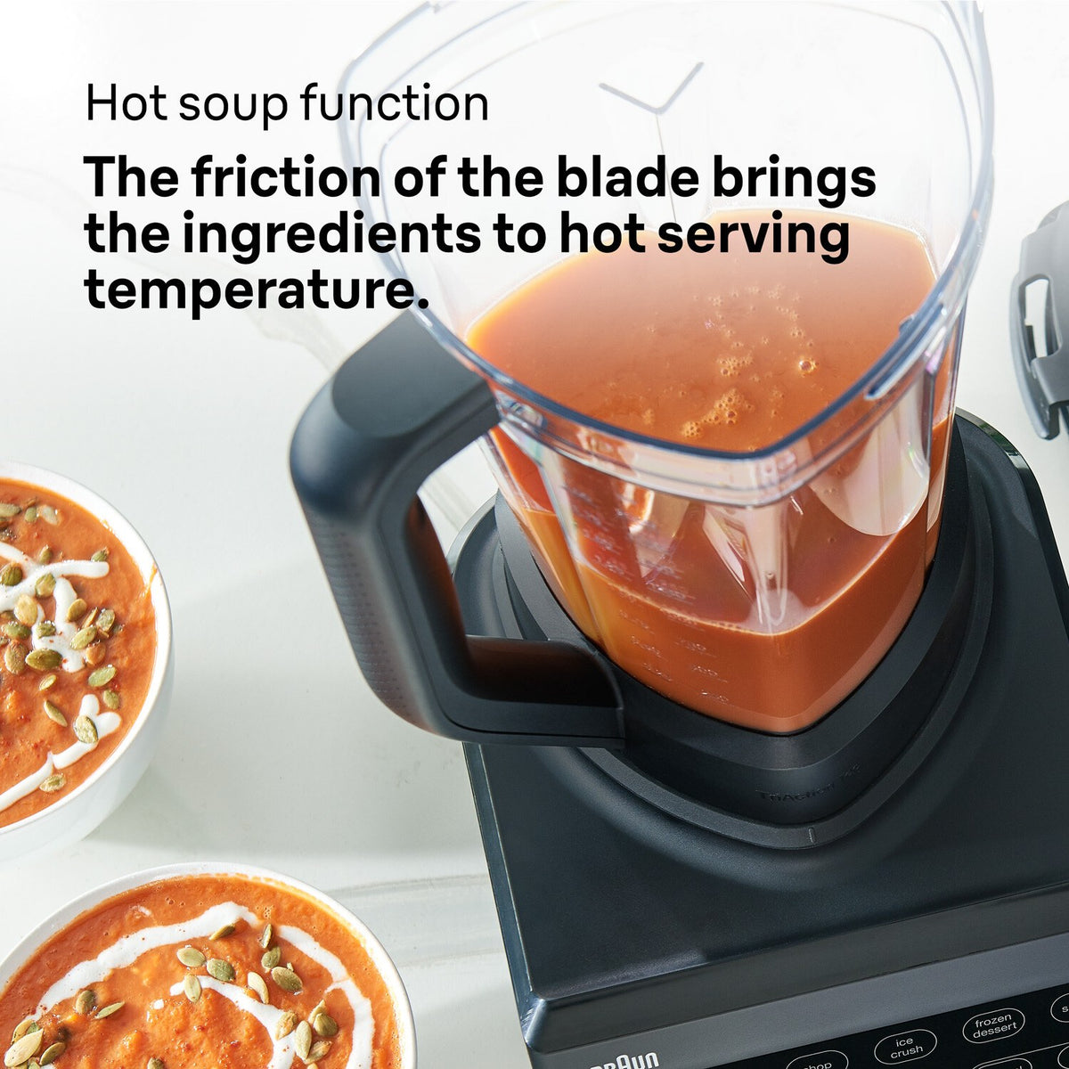 Braun PowerBlend 9 Jug Blender - Black - hot soup function