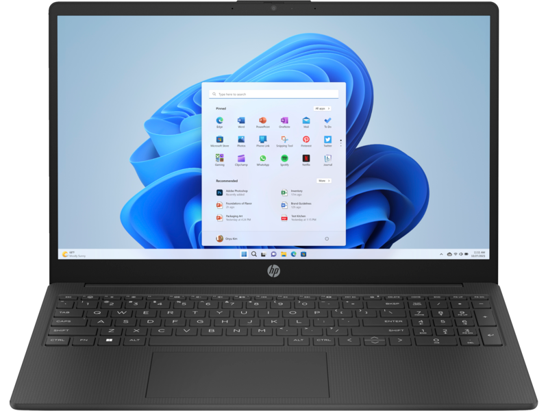 HP Laptop Ryzen 5 8GB 512GB SSD 15.6 Inch Jet Black | 15-fc0033na