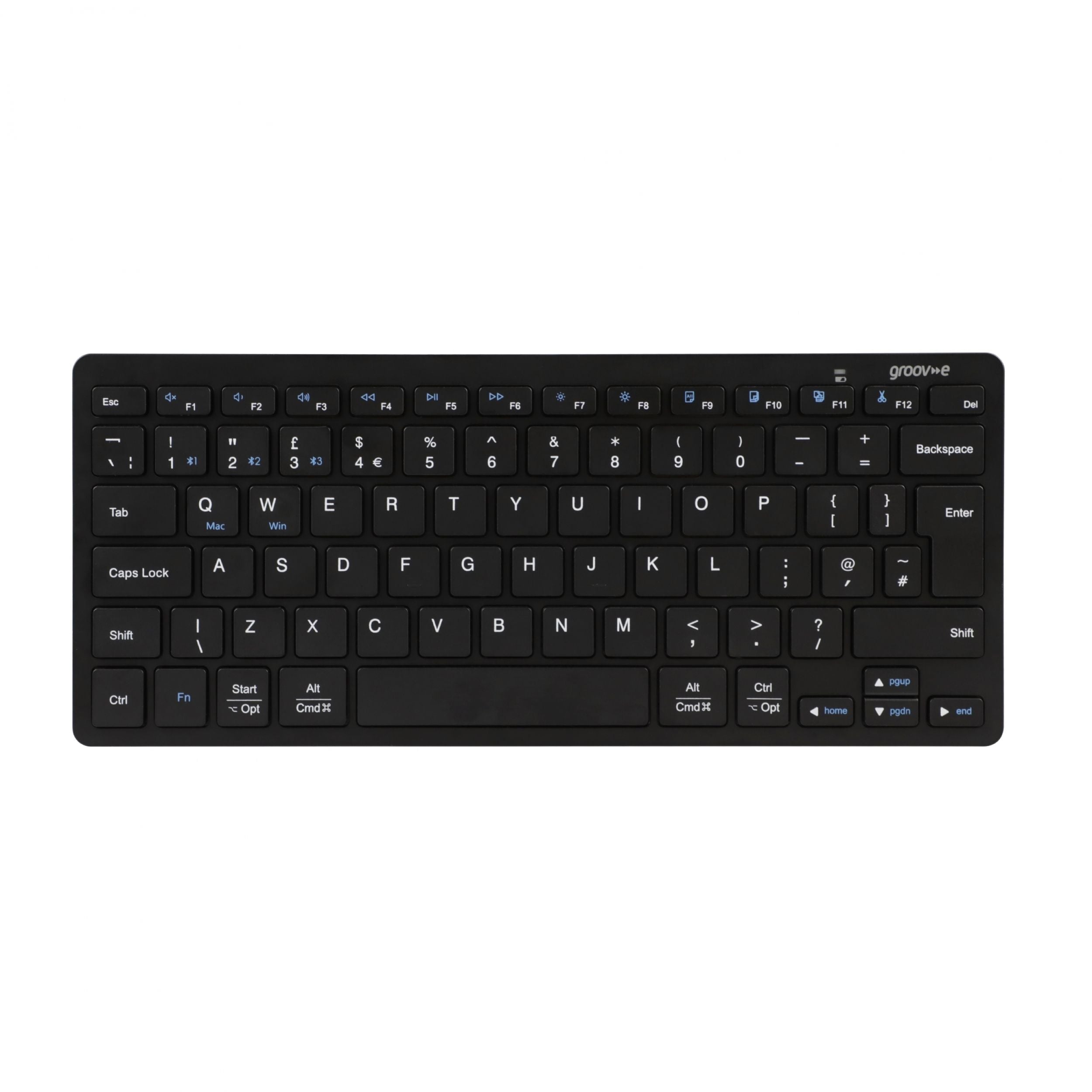 Groov-e Compact Bluetooth Keyboard Black - official product image