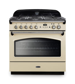 Rangemaster Classic FX 90cm Dual Fuel Range Cooker - Cream with Chrome Trim | CLAS90FXDFFCR/C