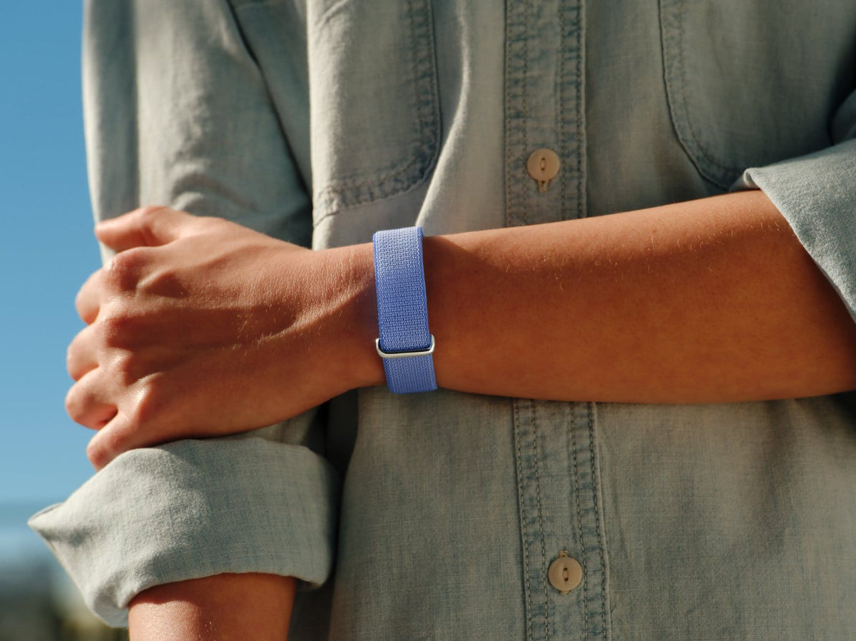 Google Fitbit Air Fitness Tracker - Lavender - worn on the wrist