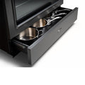 Rangemaster Classic FX 90 Dual Fuel range cooker in Black with Brass trim