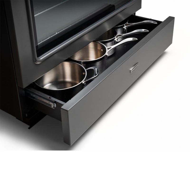 Rangemaster Classic FX 90 Dual Fuel range cooker in Black with Brass trim