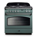 Rangemaster Classic FX 90 Dual Fuel range cooker in Mineral Green with Chrome trim