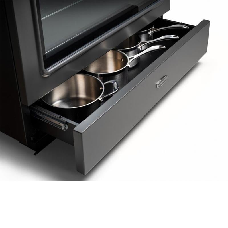 Rangemaster Classic FX 90 Dual Fuel range cooker in Slate with Brass trim