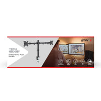 Groov-e Universal Dual Desktop Monitor Arm Black - official product image