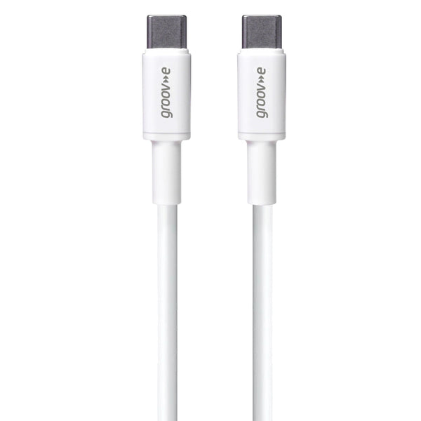 Groov-e USB-C to USB-C Charging Cable 2m White - official product image