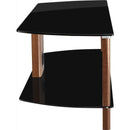 Alphason Century Stand 1200mm, Up to 55" - Walnut & Black Glass |  ADCE1200-BLK