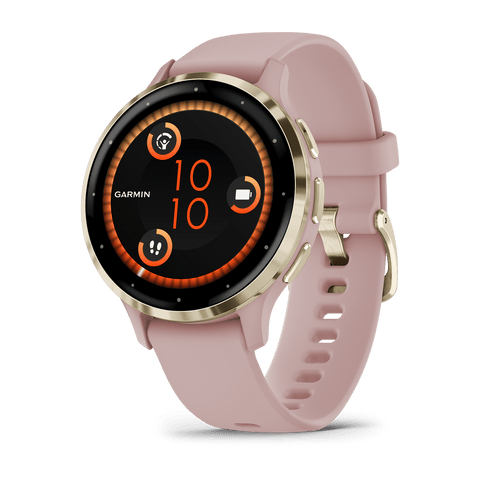 Garmin Venu 3s Smartwatch - Soft Gold - Rose Case | 49-GAR-010-02785-03