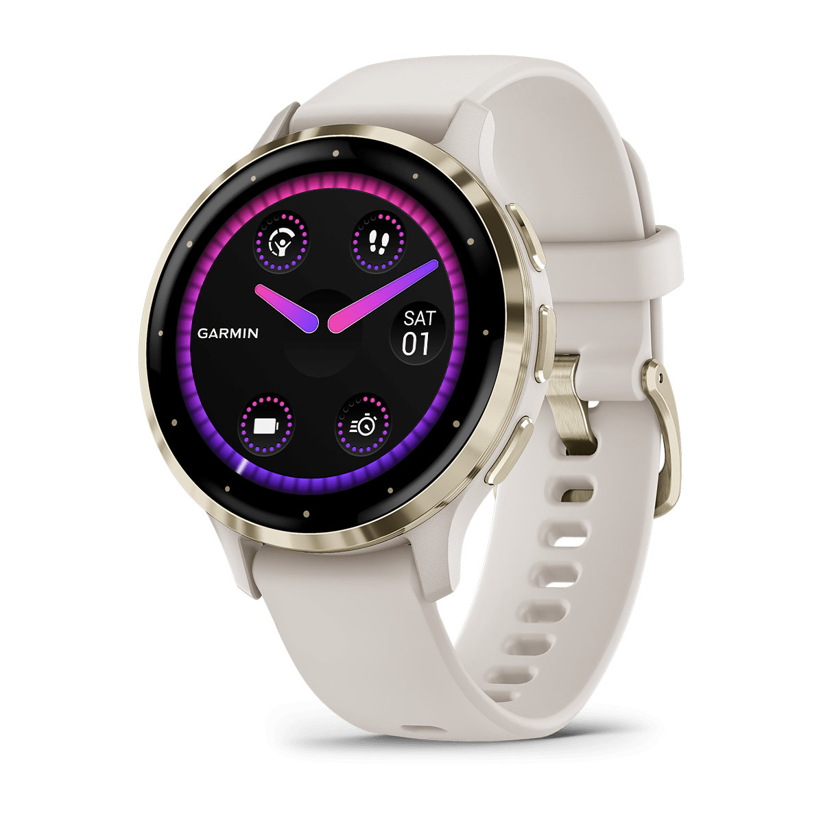 Garmin Venu 3S 41mm GPS Health Smartwatch - front view , screen on